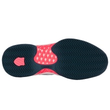 KSwiss buty tenisowe Hypercourt Express 2 na nawierzchnię clay/sand 2025 białe/niebieskozielone/neonpomarańczowe męskie